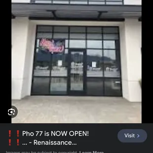 a photo of the front of a store