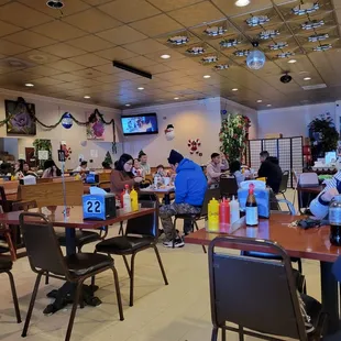 people sitting at tables