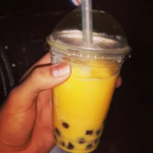 Mango bubble tea!