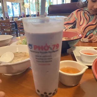 Taro boba slush