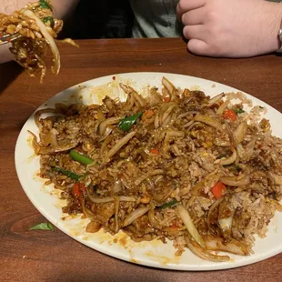 Mongolian Spicy Beef and fried rice