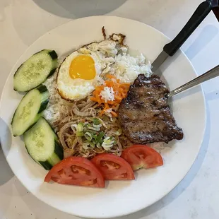 #45 pork chop rice platter