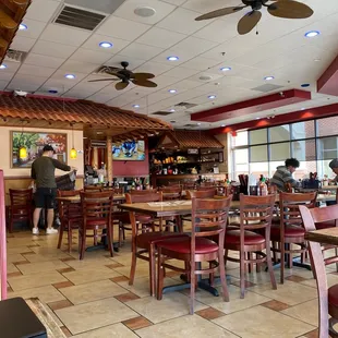the inside of a restaurant