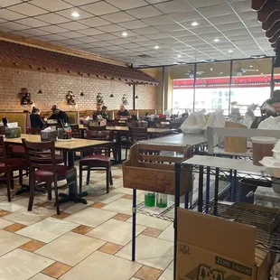 the inside of a restaurant