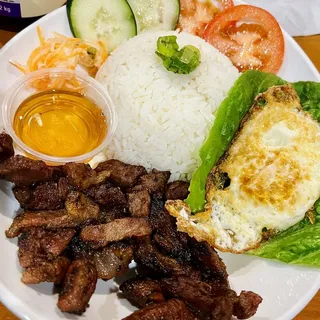 C2. Grilled Pork & Fried Egg Rice Plate