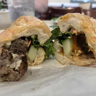 Lemongrass beef banh mi