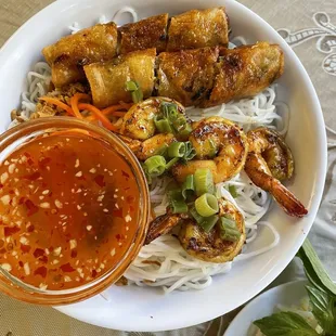 Vermicelli 16. BBQ Shrimp and Egg Roll with Vermicelli
