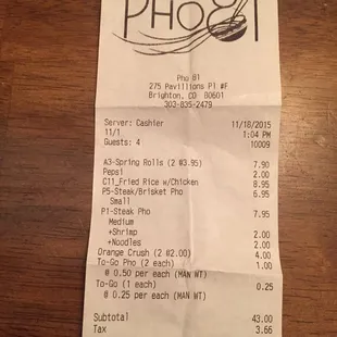 Please explain why why I'm being charged for Togo containers? No Bueno.