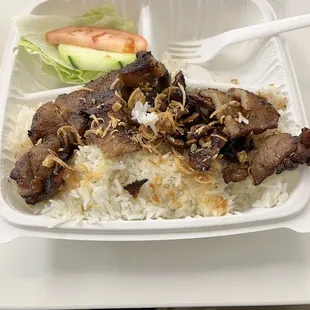 This is the grilled pork over rice dish