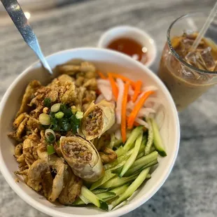 Grilled chicken vermicelli noodle