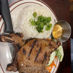 Rice with pork chop