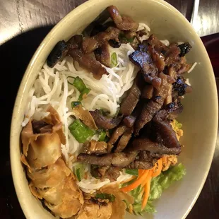 Pork and eggroll vermicelli  salad