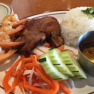 Grilled Shrimp Rice Platter