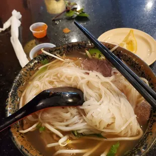 Regular size Pho. The noodles used is different from other Vietnamese restaurant. It&apos;s chewy.
