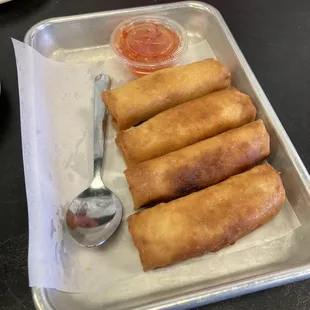 Vegetable egg rolls.....massively overdone