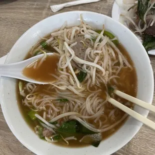 Phở soup looking for my meatballs