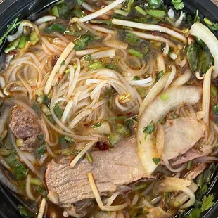 Brisket Pho, added sriracha to it