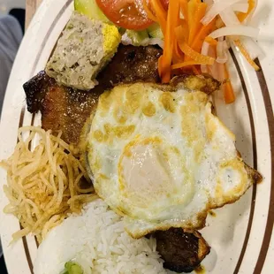 rice com grilled pork chop