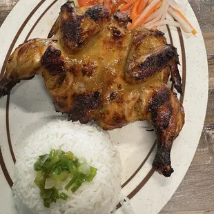 #4 rotisserie grilled chicken rice come