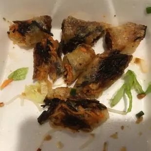 Burnt egg rolls...Yum...Not!