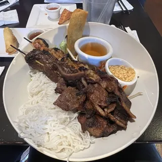 Combo with Spring Roll, Beef, Pork, and Shrimp Vermicelli Noodle Bowl