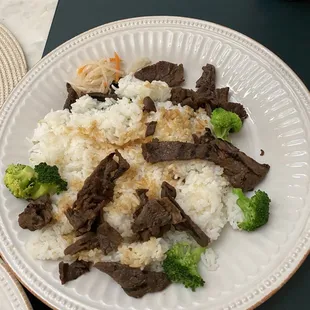 Lemongrass Beef rice
