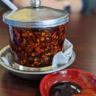 Chilli Oil, Hoison Sauce and Sriracha - Anne