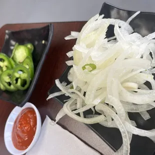 onions and peppers