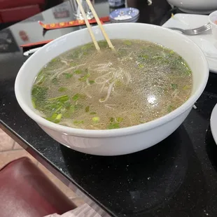 Rare steak and tripe pho large