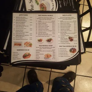 The menu