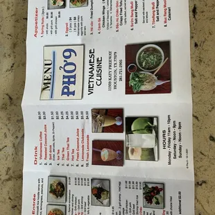 New Paper togo menus