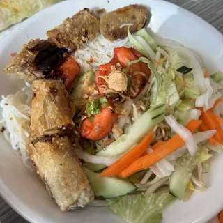 108. Grilled Shrimp and Egg Rolls Noodle Bowl