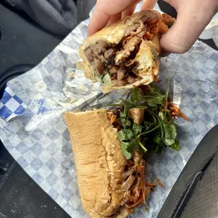 Grilled Pork Banh Mi Sandwich - Meh, not bad but not great. Decent flavors but horrible/soggy bread. Probably wouldn't get again.