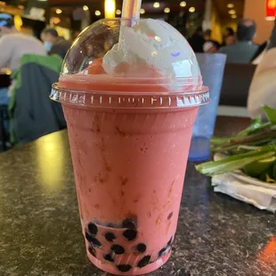 Watermelon Boba Tea