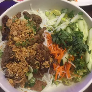 V2. grilled pork w/ noodles! Huge bowl!