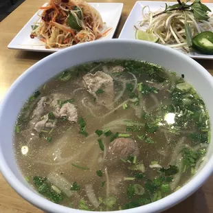 Eye of round with meatball phó