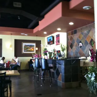 When you are done, walk up here and pay.   Don't wait for the bill.