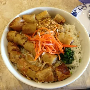 Egg roll noodle bowl