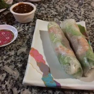 Spring rolls.