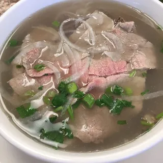 Rare Steak and Flank Noodle Soup