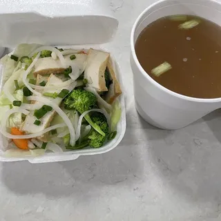 Vegetables and Tofu Noodle Soup