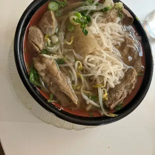 One dish in two separate bowls, wonderful and plentiful food for two people!