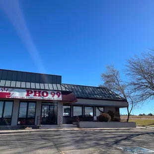 the front of the restaurant