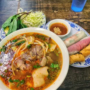 Bun Bo hue and combination rolls