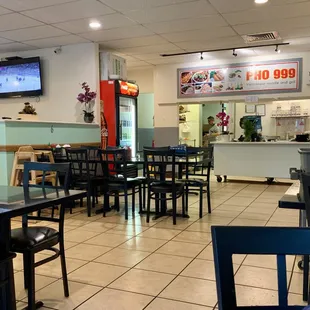 the inside of a restaurant