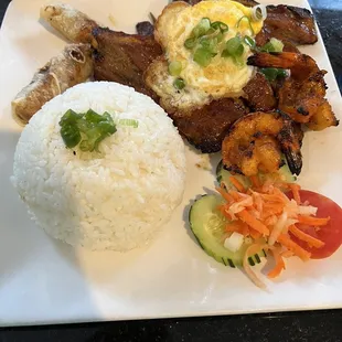 Combination rice plate