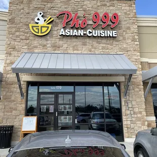 the front of a asian cuisine restaurant