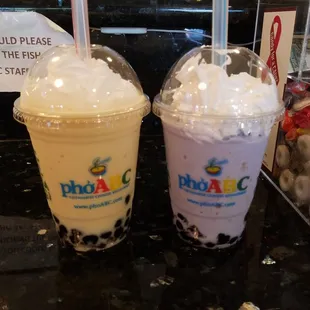 Jackfruit and Taro smoothie with boba