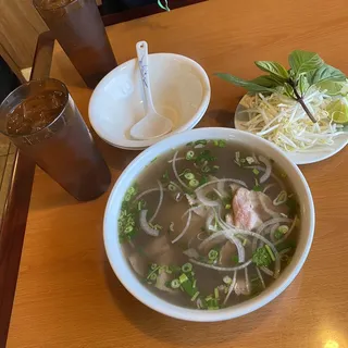 12. Pho Beef Noodle Soup with Rare Steak