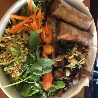 51. Charbroiled Meat and Shrimp Over Vermicelli